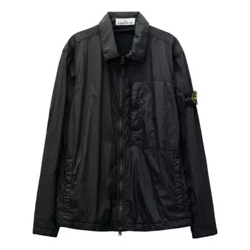 Куртка overshirt 'black' Stone Island, черный