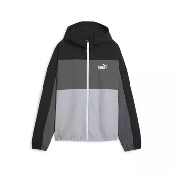 Куртка oversized hooded windbreaker 'grey' Puma, черный