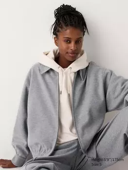 Куртка оверсайз UNIQLO, серый