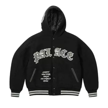 Куртка Palace Hooded Varsity Jacket, черный