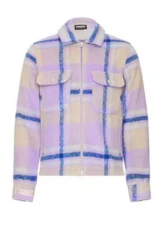 Куртка Pleasures Folklore Plaid Work, фиолетовый