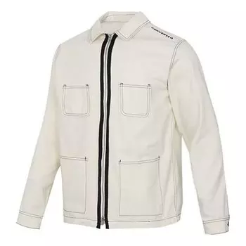 Куртка pocket woven long sleeves jacket 'white' Converse, белый