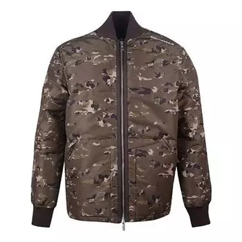 Куртка printed camo mid stand collar down jacket 'camo green' Converse, зеленый