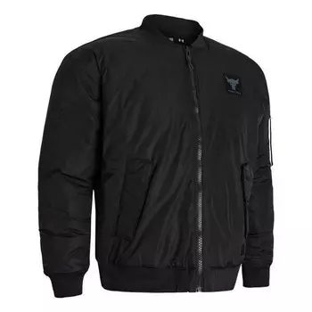 Куртка project rock bomber jacket 'black' Under Armour, черный
