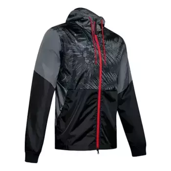 Куртка project rock legacy windbreaker jacket 'grey black red' Under Armour, серый