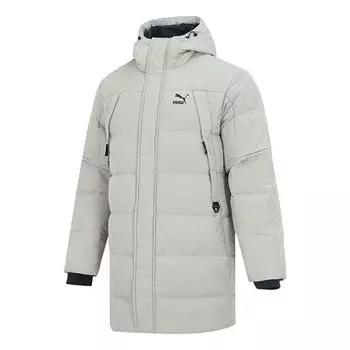 Куртка protective hooded down coat 'green' Puma, серый