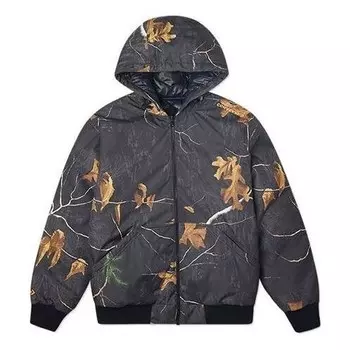 Куртка real tree reversible jacket leaves printing 'black' Converse, черный