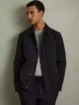 Куртка Reiss Cologne Harrington, темно-синий