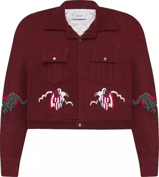 Куртка Rhude Souvenir Jacket 'Maroon', фиолетовый