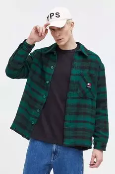 Куртка-рубашка Tommy Jeans, зеленый