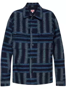 Куртка-рубашка Weave KENZO, синий