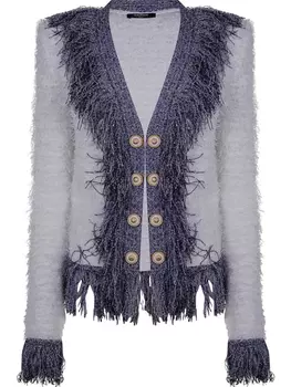 Куртка с бахромой Balmain, белый