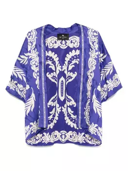 Куртка с цветочным принтом ETRO, синий