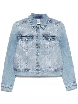 Куртка с логотипом rhinestud DKNY, синий