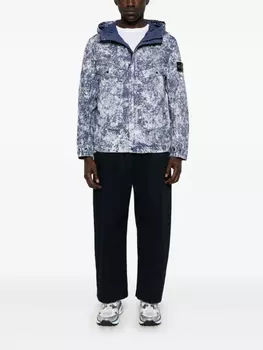 Куртка с мотивом компаса Stone Island, синий