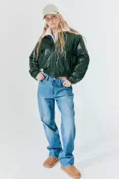Куртка с покрытием H&M, зеленый