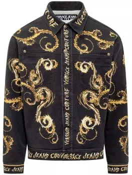 Куртка с принтом «Барокко» Versace Jeans Couture, черный