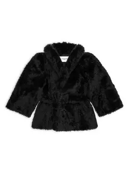 Куртка с рукавами Тедди Balenciaga, черный