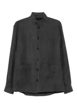 Куртка с воротником-стойкой GIORGIO ARMANI, серый