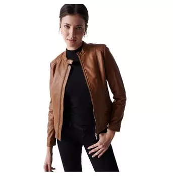 Куртка Salsa Jeans Basic Leather, коричневый