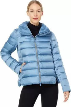 Куртка Save the Duck Mei - Short Basic with Faux Fur, цвет Coronet Blue