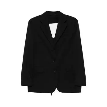 Куртка Simone Rocha Back Cut Out Bow Detail Jacket 'Black', черный