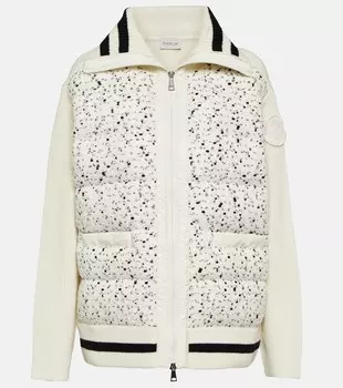 Куртка со вставками из пуха MONCLER, белый