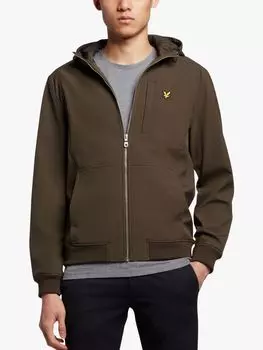 Куртка Soft Shell с капюшоном Lyle & Scott, оливковый