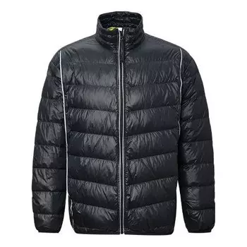 Куртка stand collar light puffer jacket 'black' Converse, черный