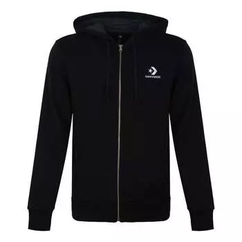 Куртка star chevron hooded full zip jacket 'black' Converse, черный
