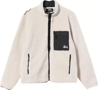 Куртка Stussy Venus Jacquard Sherpa Jacket 'Natural', кремовый