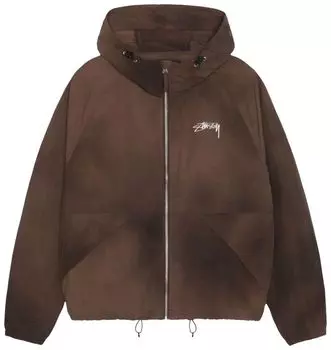 Куртка Stussy Wave Dye Beach Shell Jacket 'Coffee', коричневый