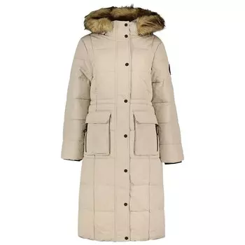 Куртка Superdry Everest Longline Puffer, бежевый