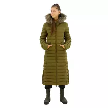 Куртка Superdry Fuji Faux Fur Longline, коричневый