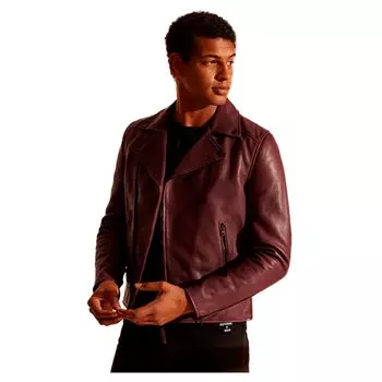 Куртка Superdry Leather Biker, коричневый