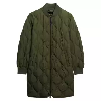 Куртка Superdry Long Liner padded, зеленый