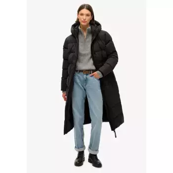 Куртка Superdry Microfibre Longline, черный