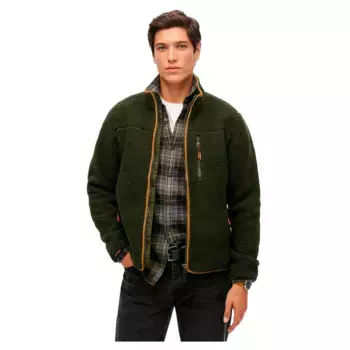 Куртка Superdry Outdoor Fleece, зеленый