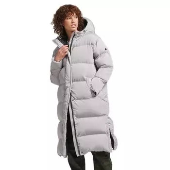 Куртка Superdry Studios Longline Duvet, серый