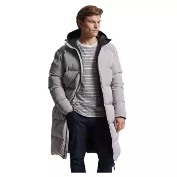 Куртка Superdry Studios Longline Duvet, серый