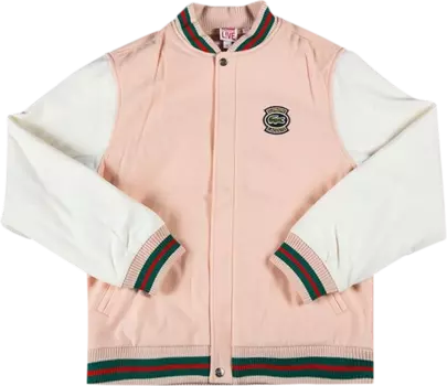 Куртка Supreme x Lacoste Wool Varsity Jacket 'Peach', оранжевый