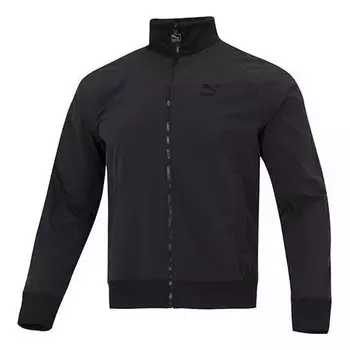 Куртка t7 crinkled track jacket 'black' Puma, черный