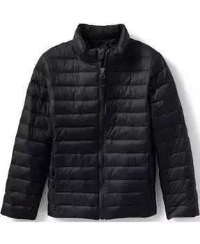 Куртка ThermoPlume Packable для мальчиков Lands' End, черный