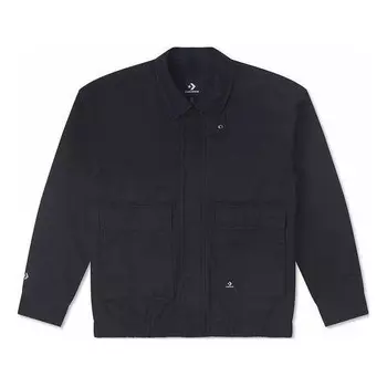 Куртка transitional jacket 'black' Converse, черный