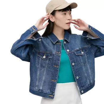 Куртка Uniqlo Denim Short, синий