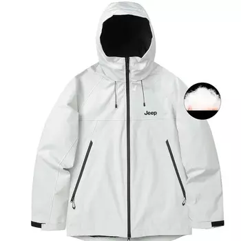 Куртка унисекс Jeep, цвет Off-white [3-in-1 detachable goose down liner]