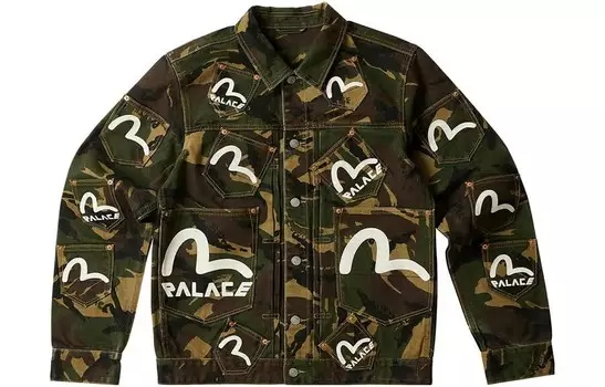 Куртка унисекс Palace x Evisu Type One джинсовая, хаки
