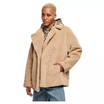 Куртка Urban Classics Lapel Teddy, бежевый