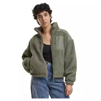Куртка Urban Classics Sherpa Mix, зеленый