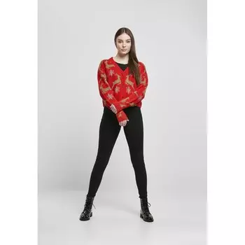 Куртка Urban Classics Short Oversized Christmas, красный